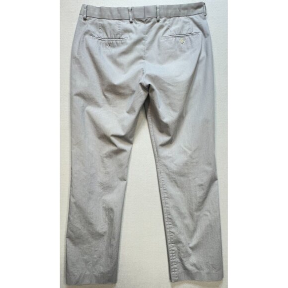 Express Photographer Men's Straight Pants Flat Front Size 34/32 Gray Pinstripe - Picture 2 of 15